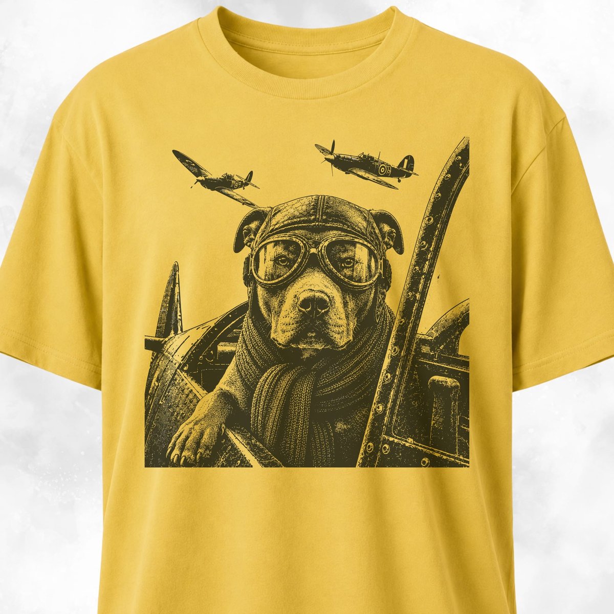 Ww2 Pitbull Pilot T Shirt Gift For Dog Lover