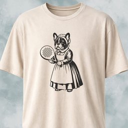 Vintage Padel Frenchie T Shirt Gift For Dog Lover