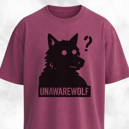 Unawarewolf Funny Werewolf T Shirt Gift For Dog Lover