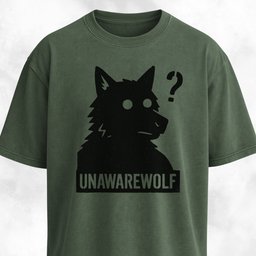 Unawarewolf Funny Werewolf T Shirt Gift For Dog Lover