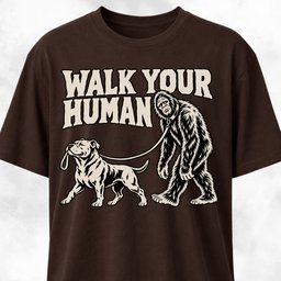 Walk Your Human Pittie T Shirt Gift For Dog Lover