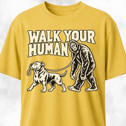 Walk Your Human Pittie T Shirt Gift For Dog Lover