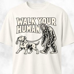 Walk Your Human Pittie T Shirt Gift For Dog Lover