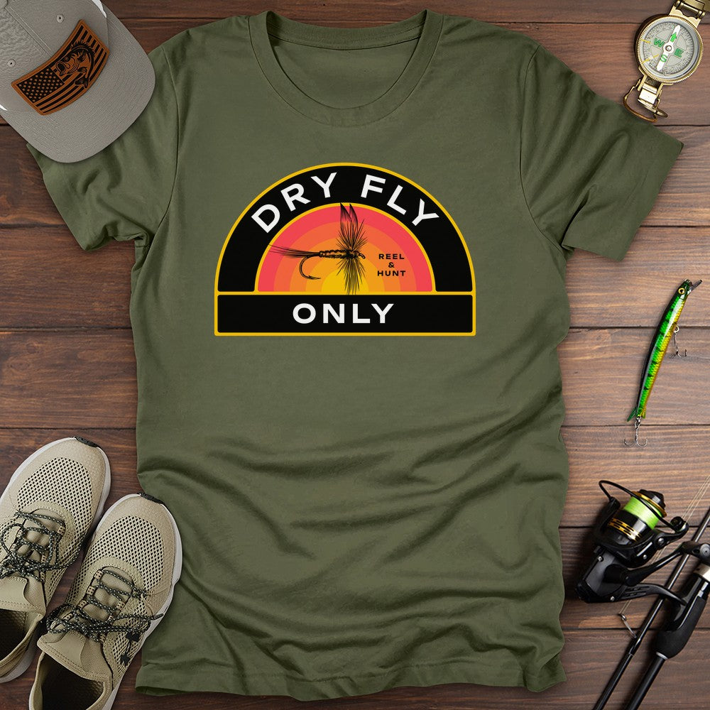 Dry Fly Only T Shirt Gift For Fishing Enthusiast