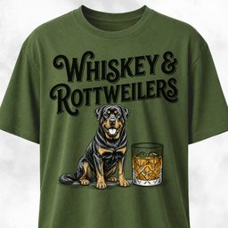 Whiskey And Rottweilers T Shirt Gift For Dog Lover