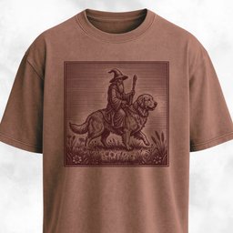 Wizard Riding A Golden Retriever T Shirt Gift For Dog Lover