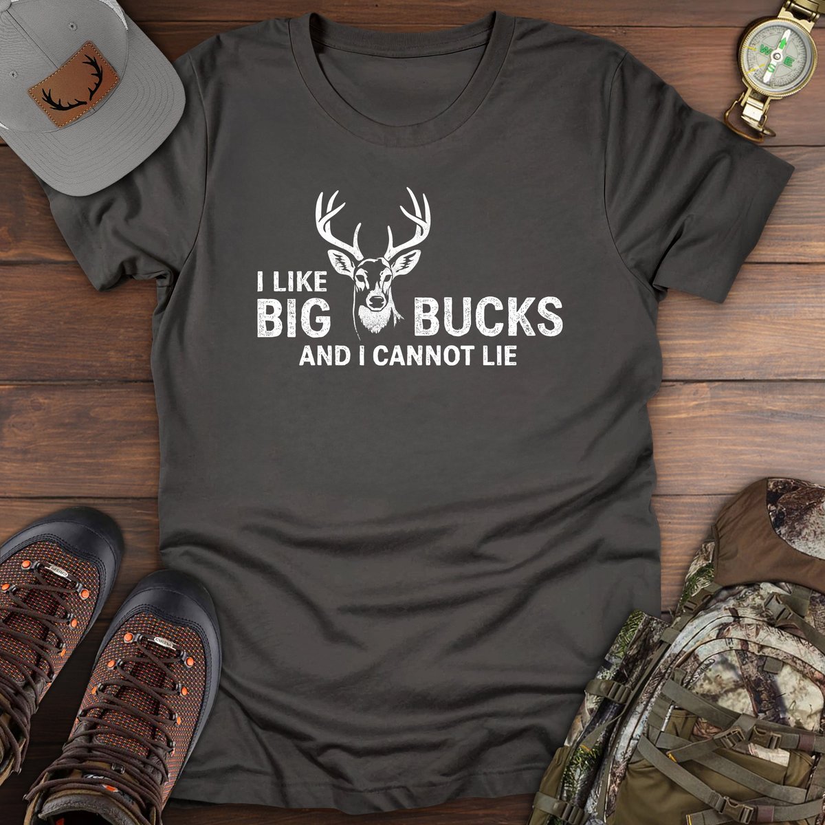 Big Bucks Hunting T Shirt Gift For Fishing Enthusiast