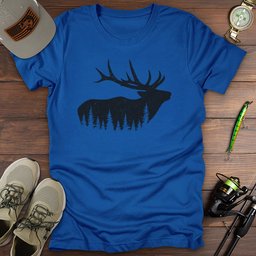 Elk Silhouette T Shirt Gift For Fishing Enthusiast