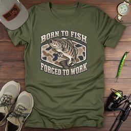 Bass Born T Shirt Gift For Fishing Enthusiast