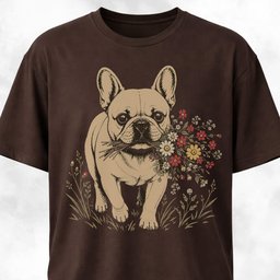 Wildflower Frenchie T Shirt Gift For Dog Lover