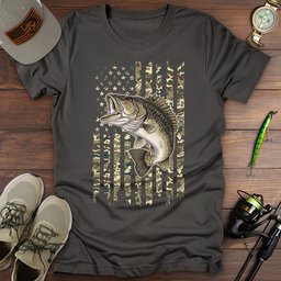 American Flag Bass Fishing T Shirt Gift For Fishing Enthusiast