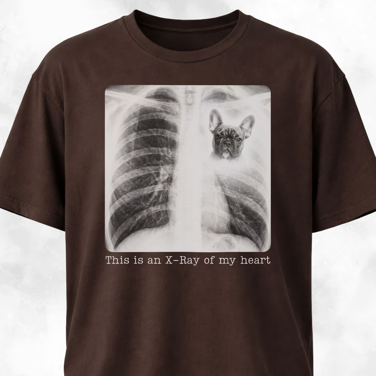 Xray Frenchie Heart T Shirt Gift For Dog Lover