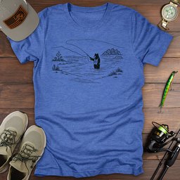 Bear On The Fly T Shirt Gift For Fishing Enthusiast
