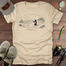 Bear On The Fly T Shirt Gift For Fishing Enthusiast