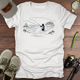 Bear On The Fly T Shirt Gift For Fishing Enthusiast