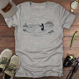 Bear On The Fly T Shirt Gift For Fishing Enthusiast