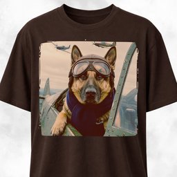 Ww2 German Shepherd Pilot T Shirt Gift For Dog Lover