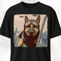 Ww2 German Shepherd Pilot T Shirt Gift For Dog Lover