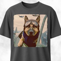 Ww2 German Shepherd Pilot T Shirt Gift For Dog Lover