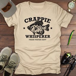 Crappie Whisperer T Shirt Gift For Fishing Enthusiast