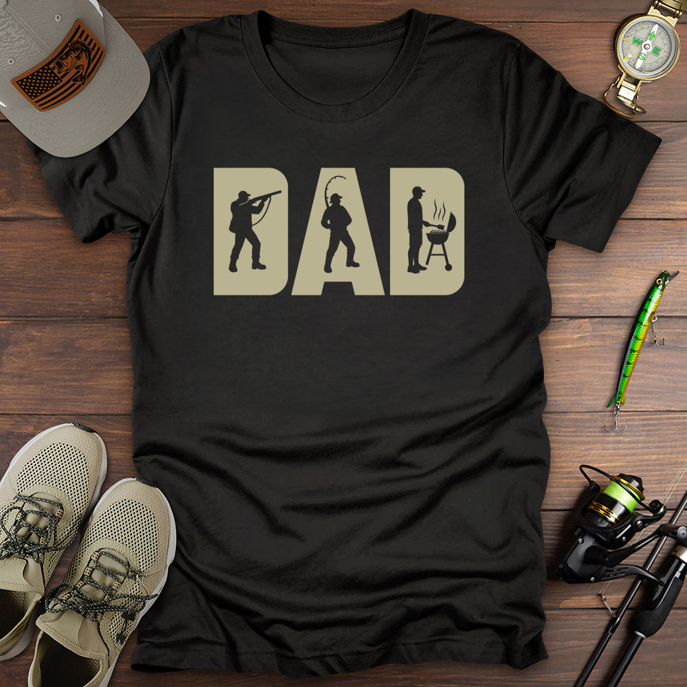 Dad Hunt Fish Grill T Shirt Gift For Dad
