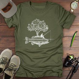 Bass Trees T Shirt Gift For Fishing Enthusiast