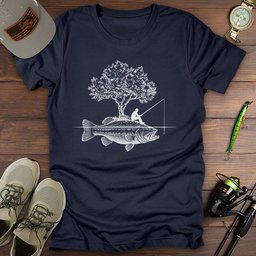 Bass Trees T Shirt Gift For Fishing Enthusiast