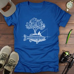 Bass Trees T Shirt Gift For Fishing Enthusiast