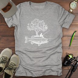 Bass Trees T Shirt Gift For Fishing Enthusiast