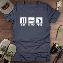 Eat Sleep Fishing T Shirt Gift For Fishing Enthusiast