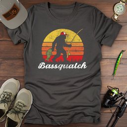 Bassquatch T Shirt Gift For Fishing Enthusiast