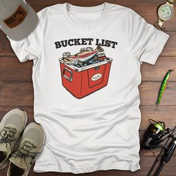 Bucket List T Shirt Gift For Fishing Enthusiast