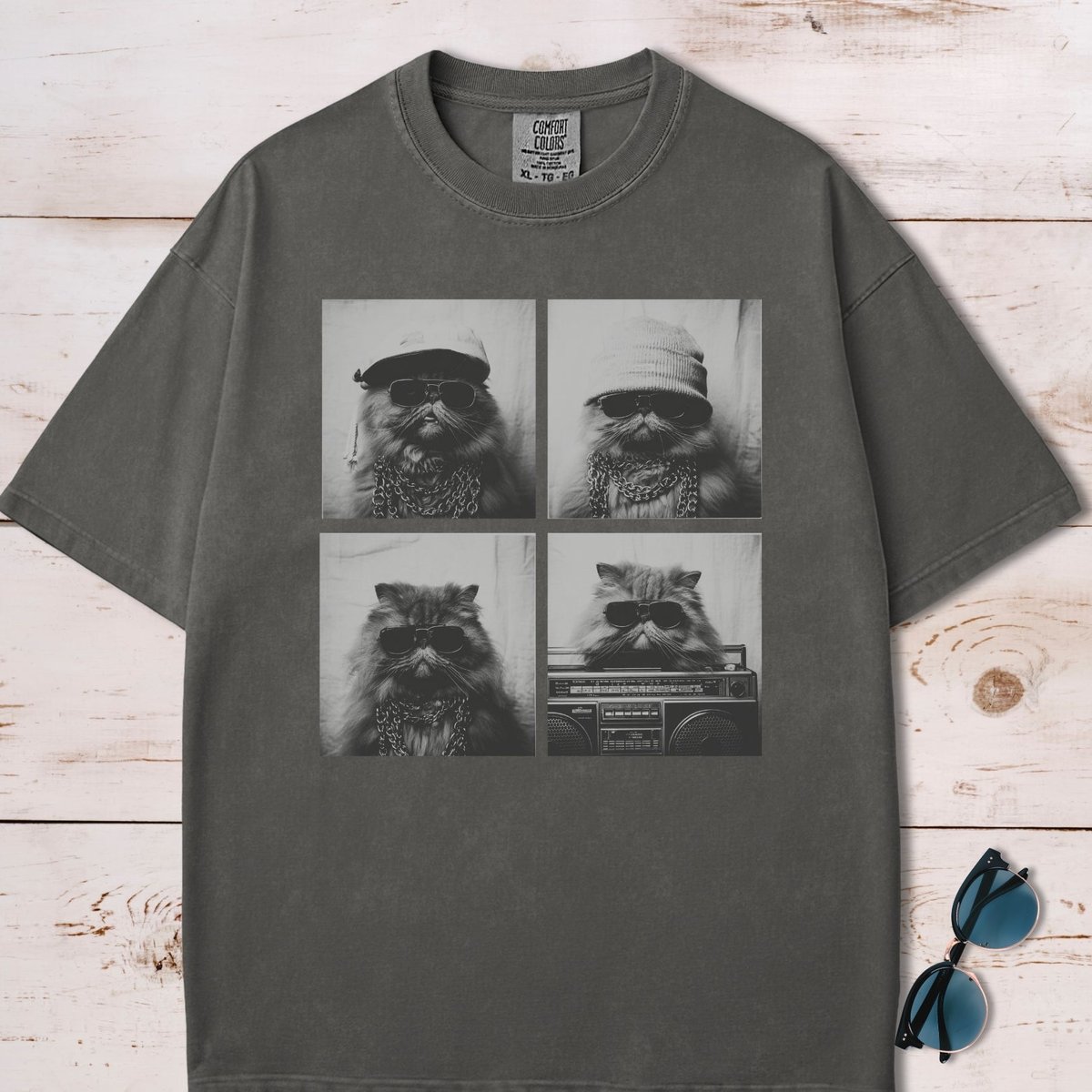 Y2k Photo Booth Cool Cats Collage T Shirt Gift For Cat Lover