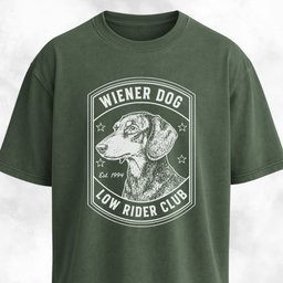 Wiener Dog Low Rider Club T Shirt Gift For Dog Lover