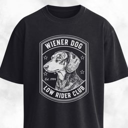 Wiener Dog Low Rider Club T Shirt Gift For Dog Lover