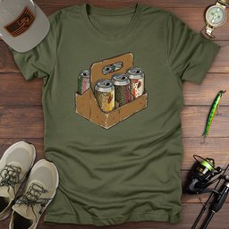 Beer Carrier T Shirt Gift For Fishing Enthusiast