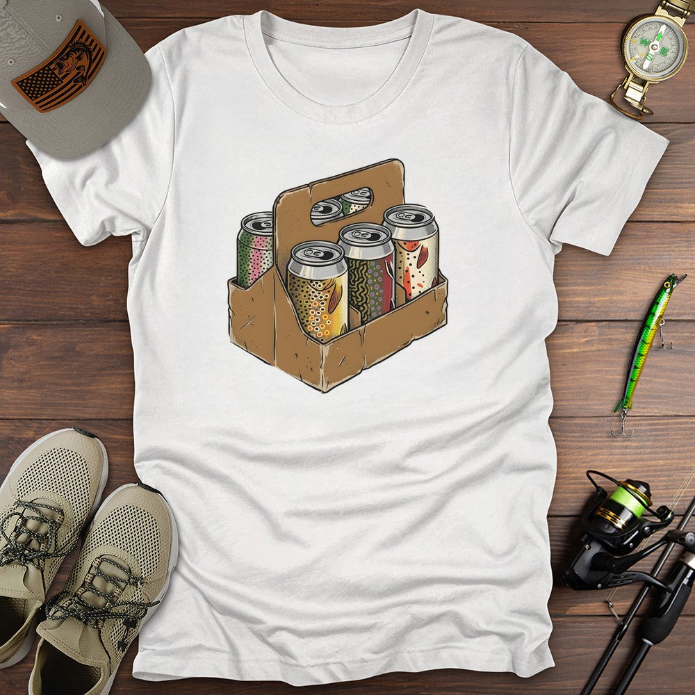 Beer Carrier T Shirt Gift For Fishing Enthusiast