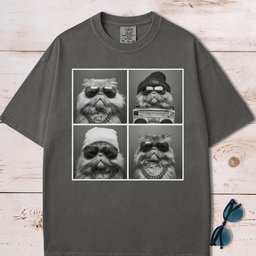 Y2k Graphic Cat Gang Collage T Shirt Gift For Cat Lover