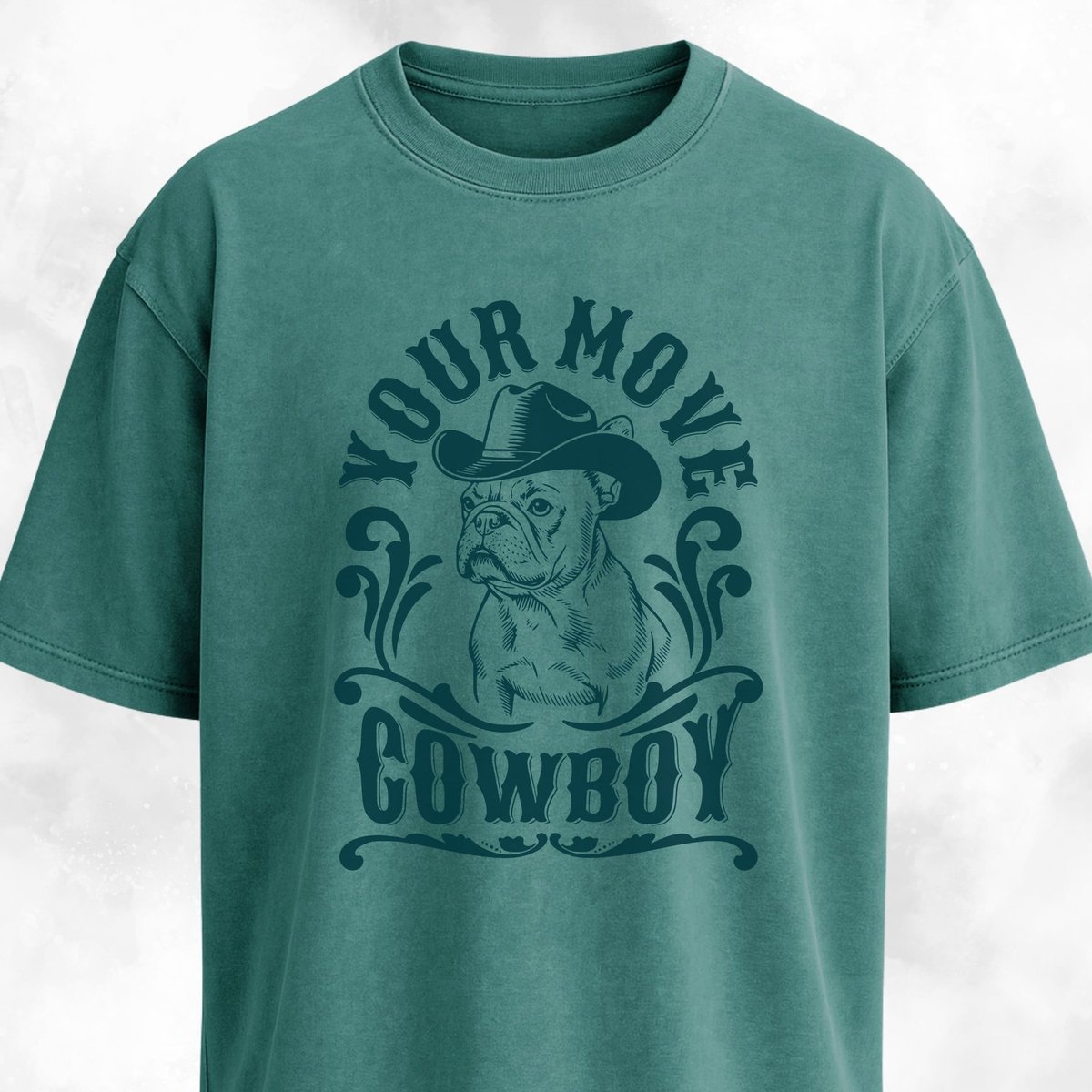 Your Move Cowboy Frenchie T Shirt Gift For Dog Lover