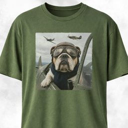 Ww2 Bulldog Pilot T Shirt Gift For Dog Lover