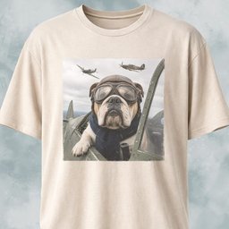 Ww2 Bulldog Pilot T Shirt Gift For Dog Lover