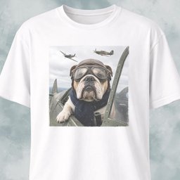Ww2 Bulldog Pilot T Shirt Gift For Dog Lover