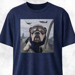 Ww2 Bulldog Pilot T Shirt Gift For Dog Lover