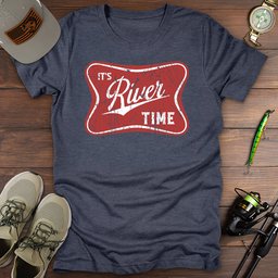 Its River Time T Shirt Gift For Fishing Enthusiast
