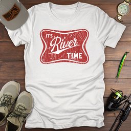 Its River Time T Shirt Gift For Fishing Enthusiast