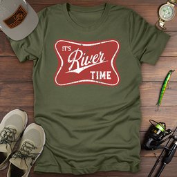 Its River Time T Shirt Gift For Fishing Enthusiast