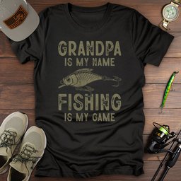 Grandpa Fishing Is My Game T Shirt Gift For Grandpa