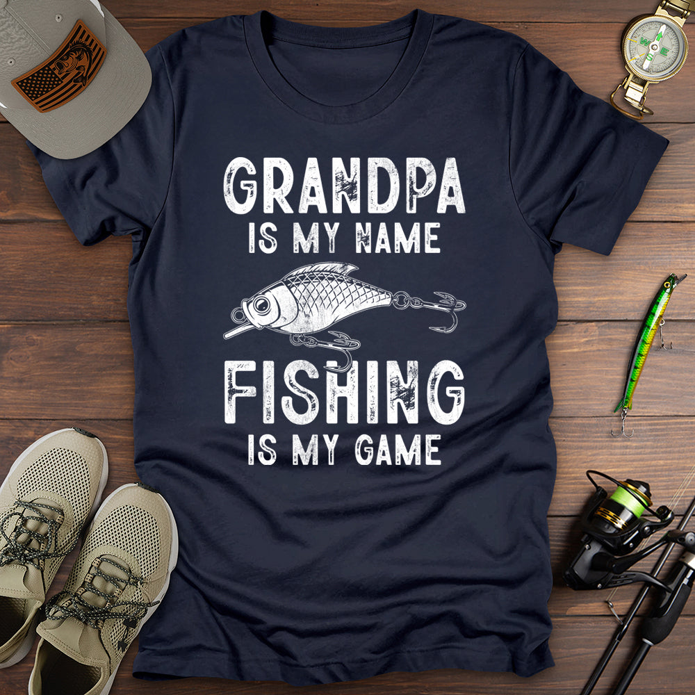 Grandpa Fishing Is My Game T Shirt Gift For Grandpa