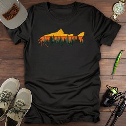 Forest Catfish T Shirt Gift For Fishing Enthusiast