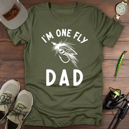 Im One Fly Dad Fishing T Shirt Gift For Dad